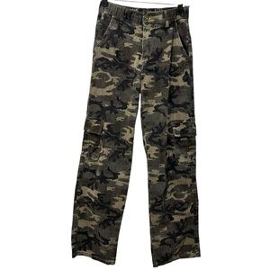 Adika Camo Cargo Pants Streetwear Utility Pockets Relaxed‎ Fit size Small